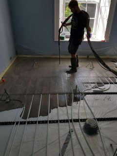 Liquid Screed Over Underfloor Heating Second Floor