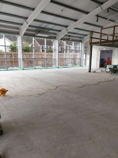 commercial liquid screed warehouse floor Wales